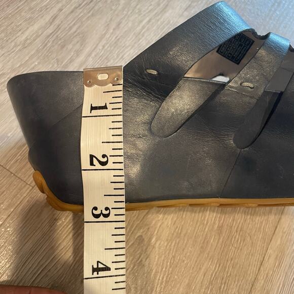 Womens Leather Chunky Wedge Sandals Size 9 Platform Comfort Boho Chic - Picture 7 of 8